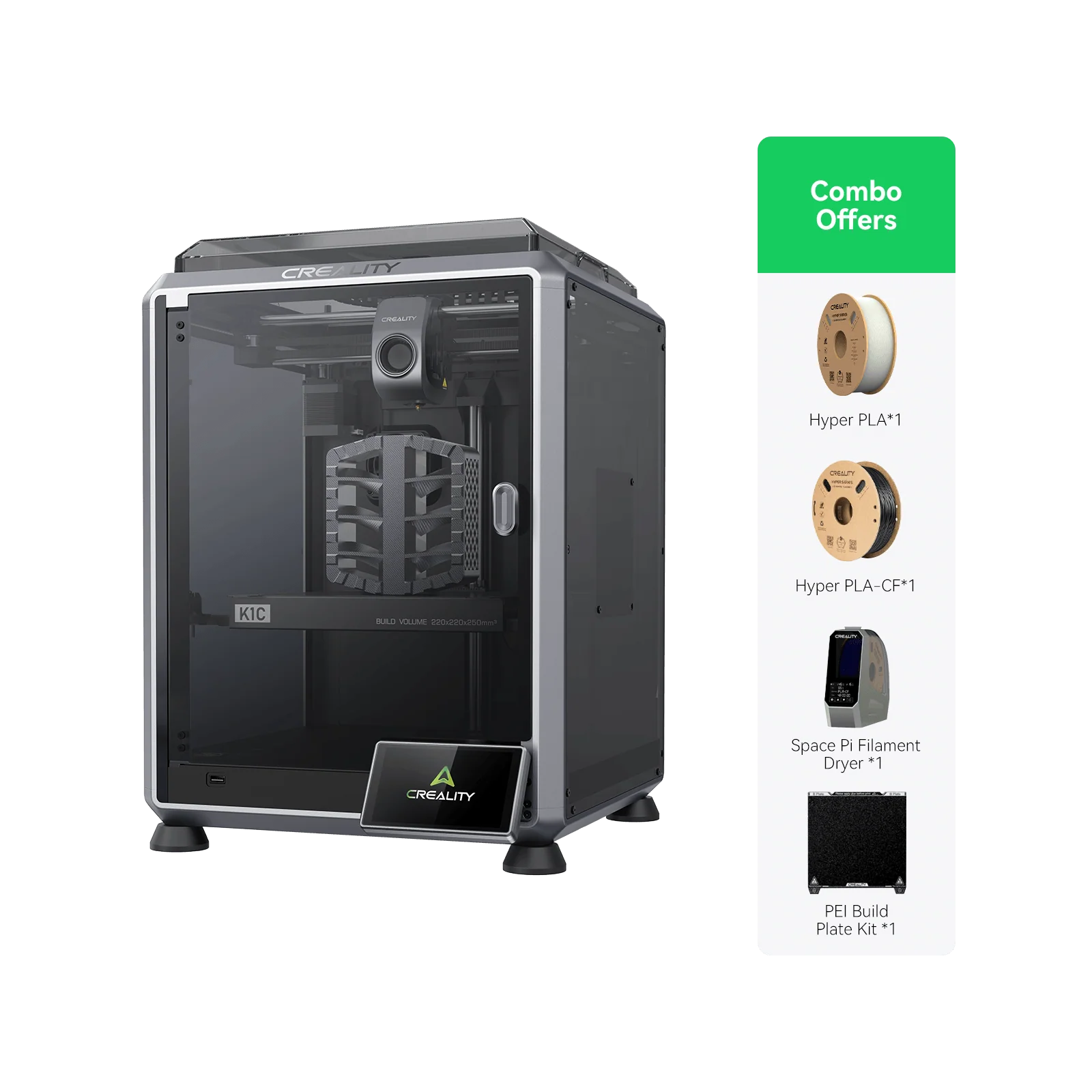 K1C+Hyper PLA-CF*1+Hyper PLA*1+ Space Pi Dryer+ PEI Build Plate Kit