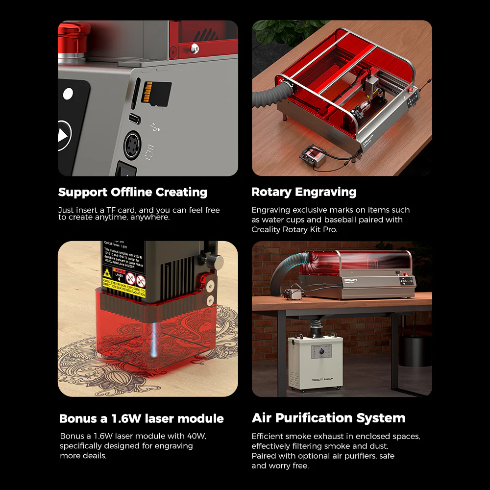 Falcon2 Pro Enclosed Laser Engraver & Cutter 19 Falcon2 Pro Enclosed Laser Engraver & Cutter