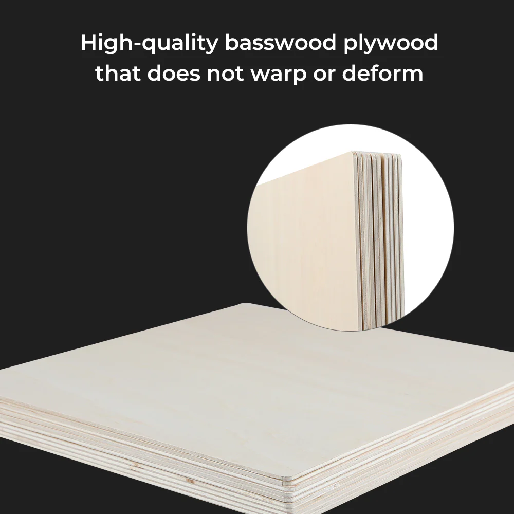 8*8*1/8'' Laser Module Basswood Plywood Sheets（10pcs）