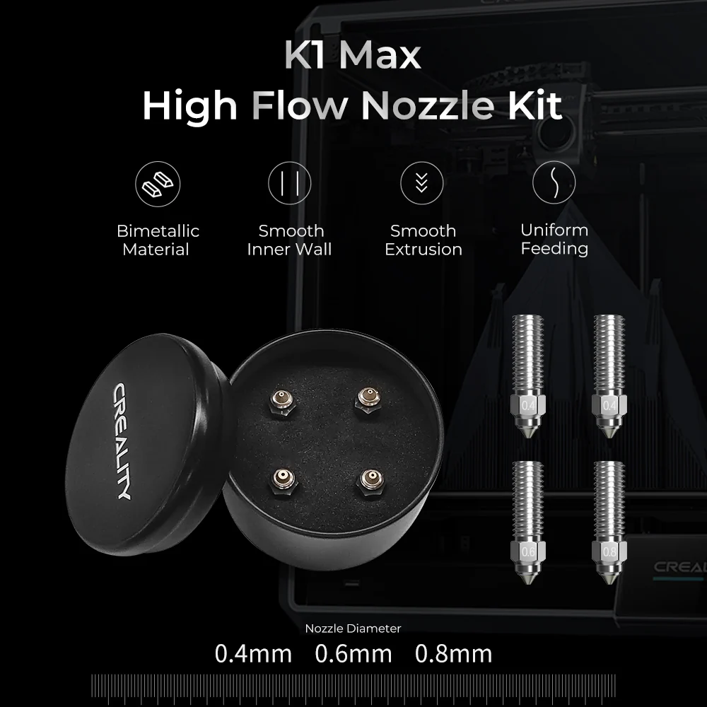 High Flow Nozzle Kit for K1/K1 Max/Ender-3 V3 KE/CR-10 SE