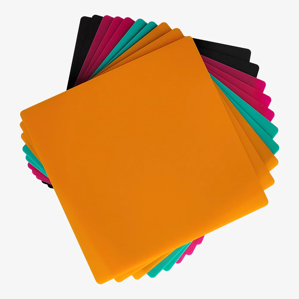 Falcon Series 8x8x1/8'' Frosted Colorful Acrylic Sheets