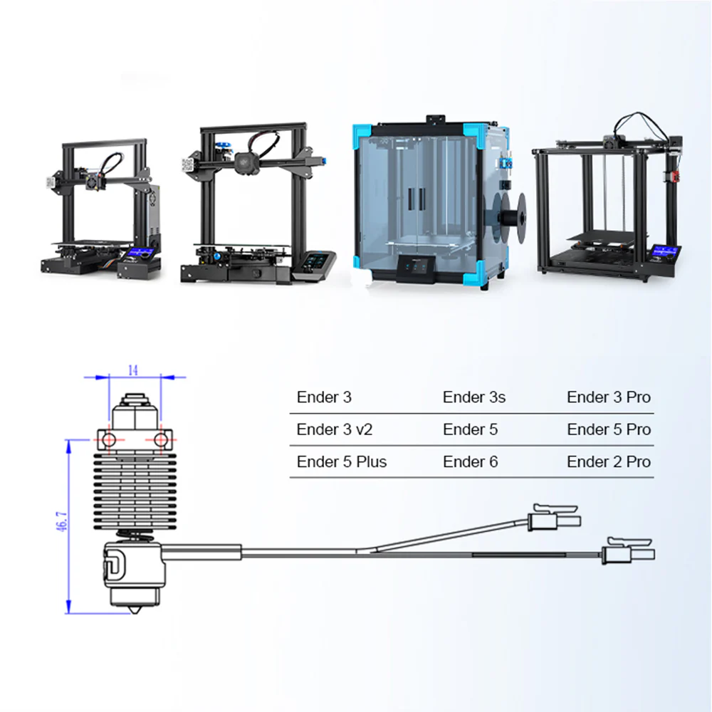 E3D Revo Creality Ceramic HotEnd Kit 7 E3D Revo Creality Ceramic HotEnd Kit