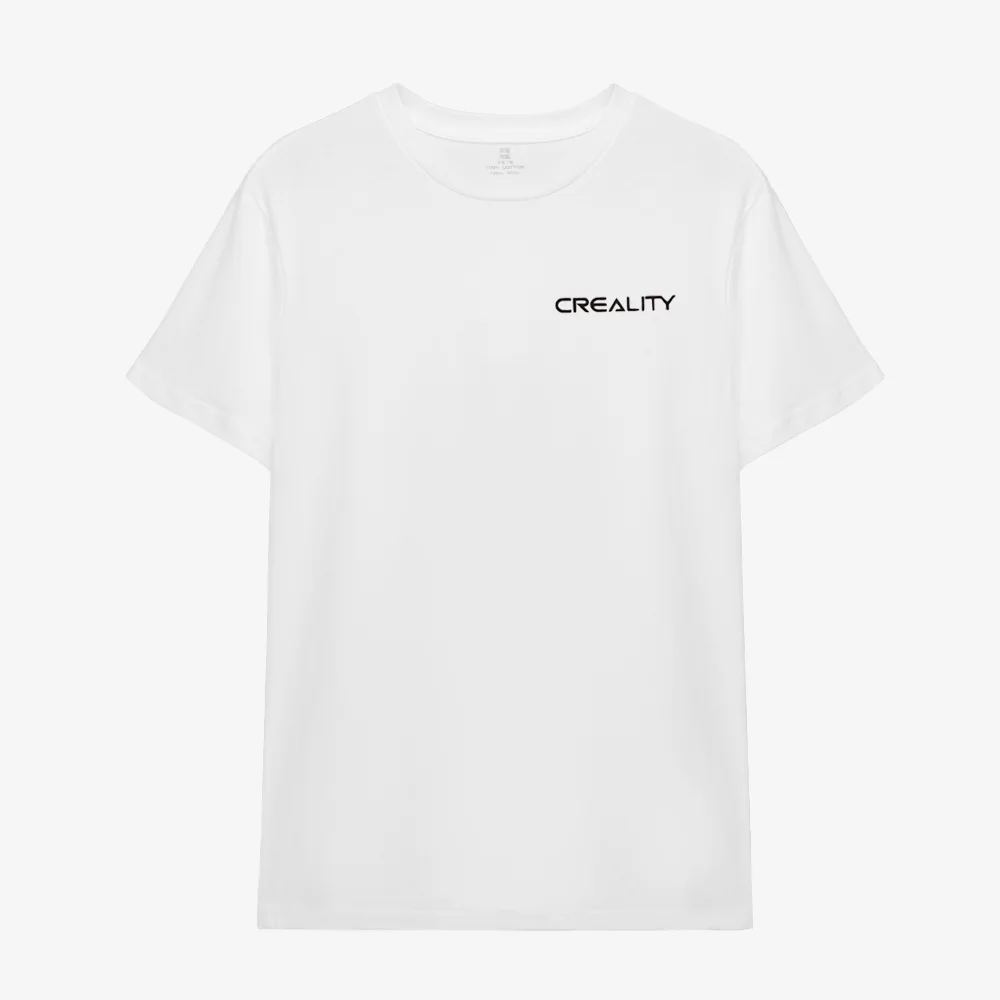 Creality 100% Cotton Short-Sleeve Crewneck T-Shirt (White/Black) 6 Creality 100% Cotton Short-Sleeve Crewneck T-Shirt (White/Black)