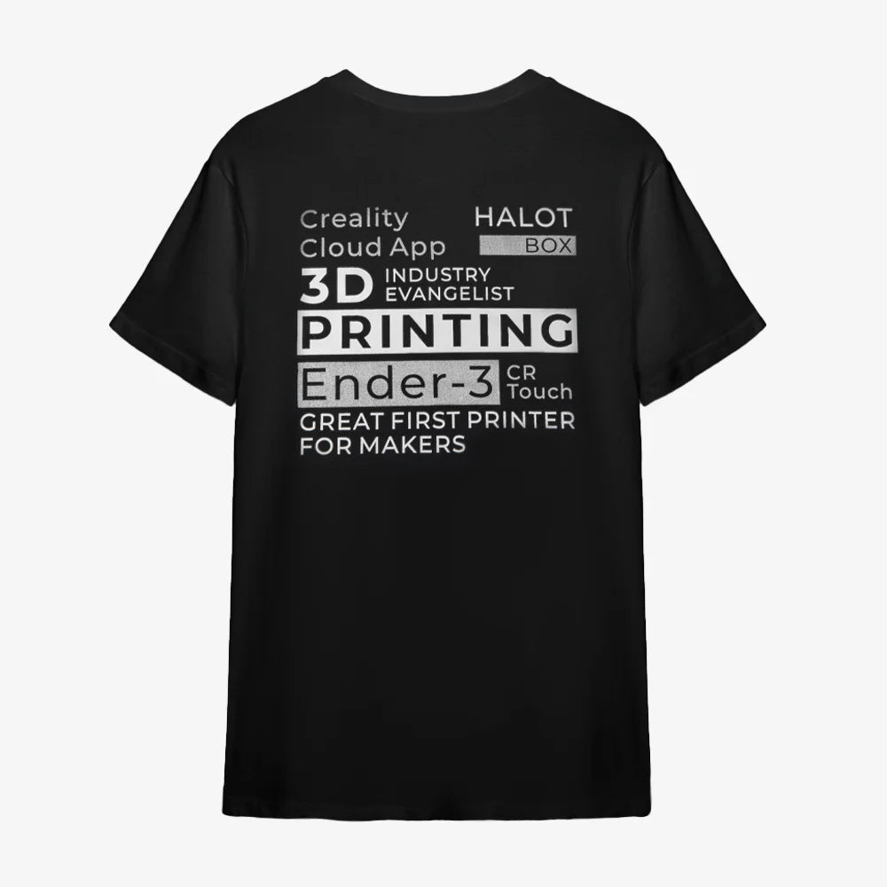 Creality 100% Cotton Short-Sleeve Crewneck T-Shirt (White/Black) 8 Creality 100% Cotton Short-Sleeve Crewneck T-Shirt (White/Black)