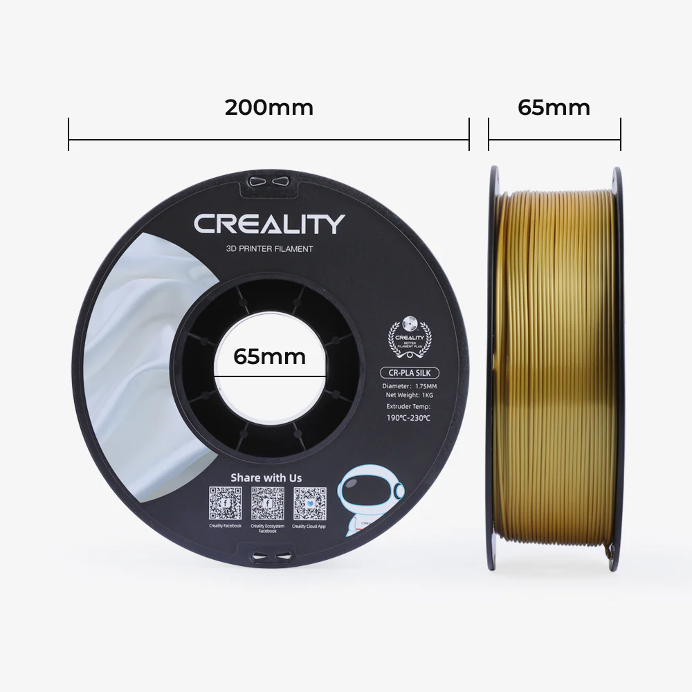 CR-Silk 1.75mm PLA 3D Printing Filament 1kg 10 CR-Silk 1.75mm PLA 3D Printing Filament 1kg