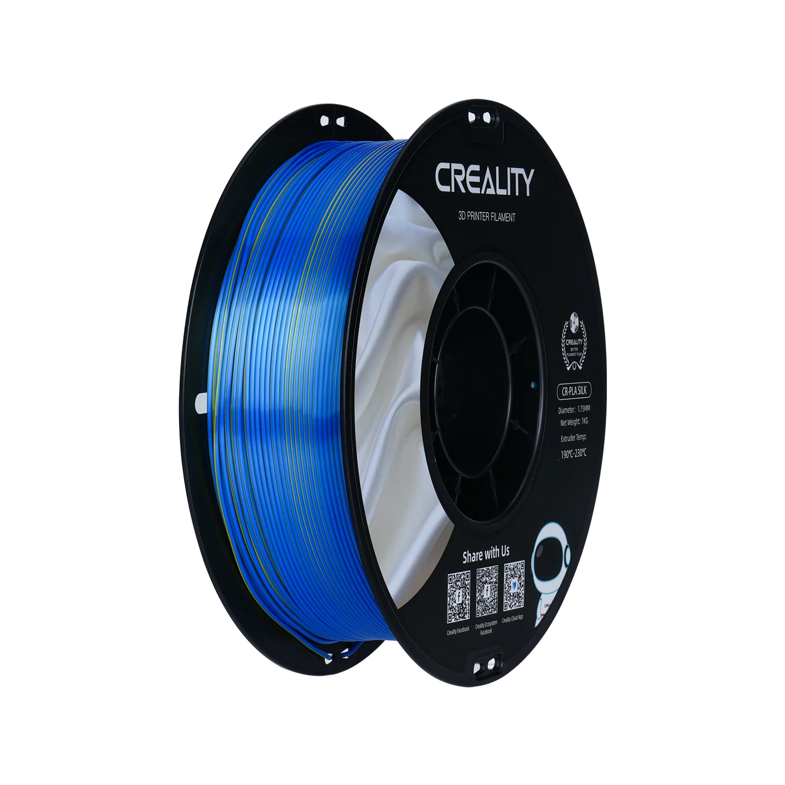 CR-Silk 1.75mm PLA 3D Printing Filament 1kg 16 CR-Silk 1.75mm PLA 3D Printing Filament 1kg