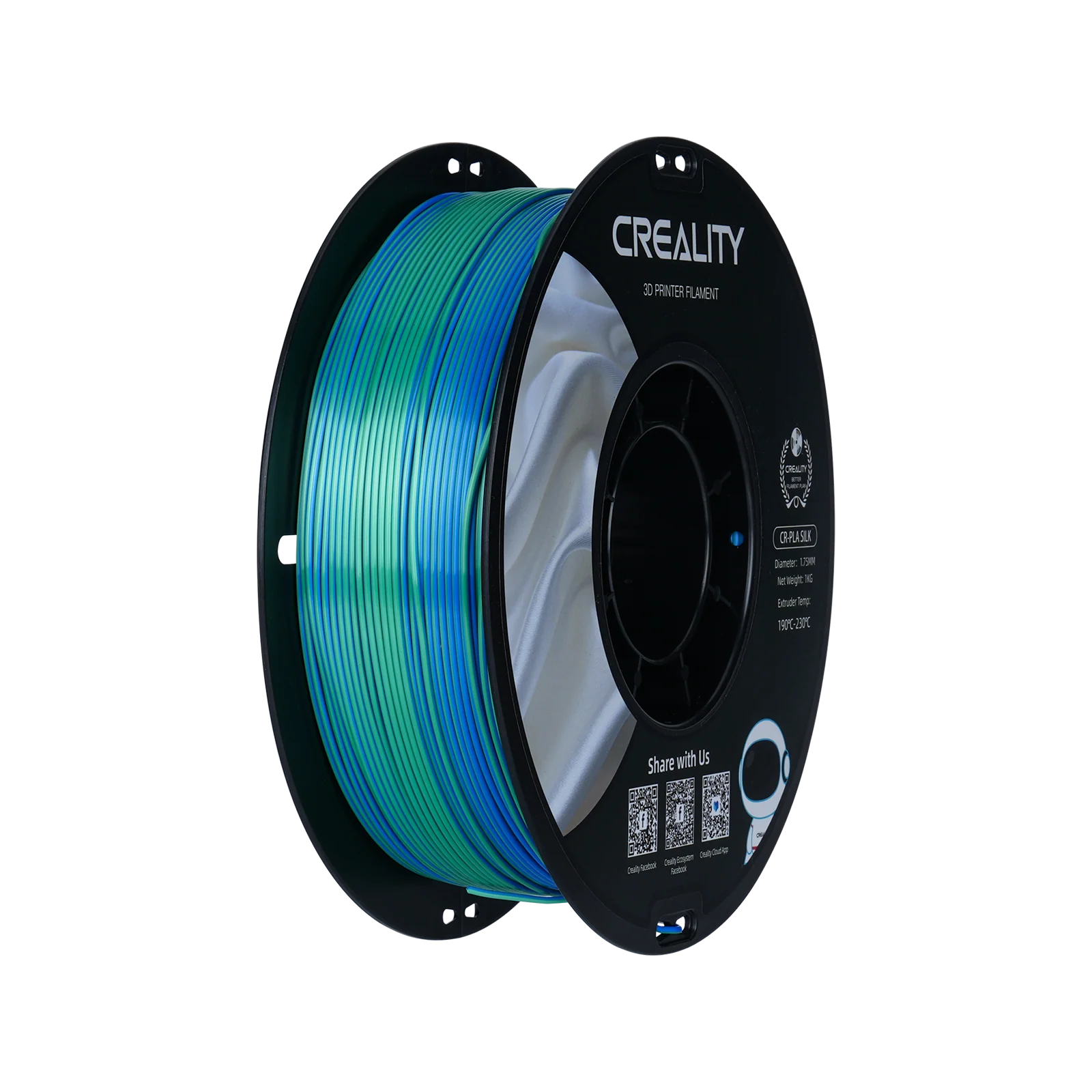 CR-Silk 1.75mm PLA 3D Printing Filament 1kg 20 CR-Silk 1.75mm PLA 3D Printing Filament 1kg