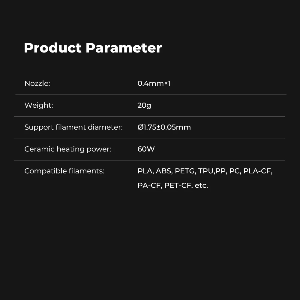 K1C Ceramic Heating Block Kit—Quick-swap Nozzle Kit 9 K1C Ceramic Heating Block Kit—Quick-swap Nozzle Kit