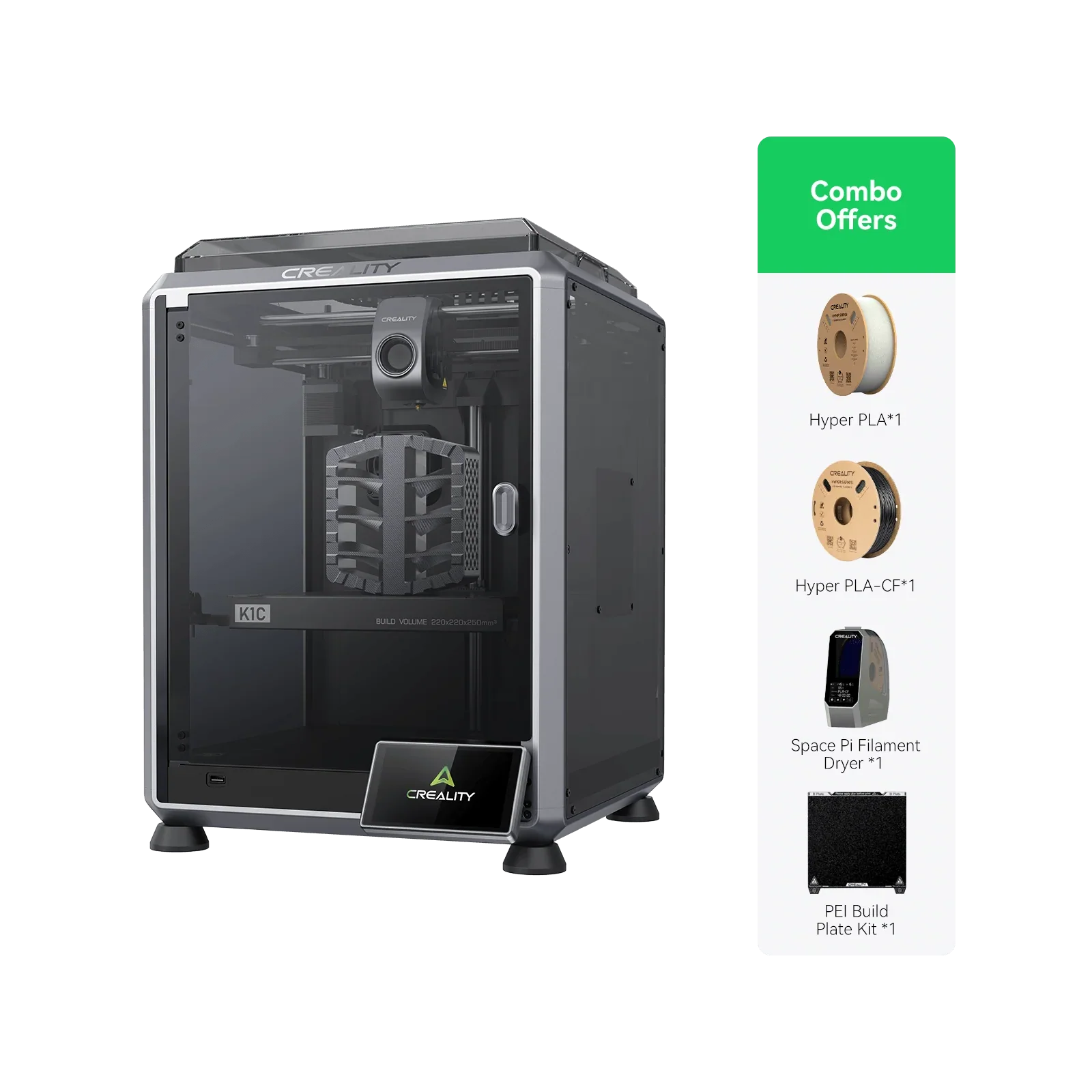 K1C+Hyper PLA-CF*1+Hyper PLA*1+ Space Pi Dryer+ PEI Build Plate Kit