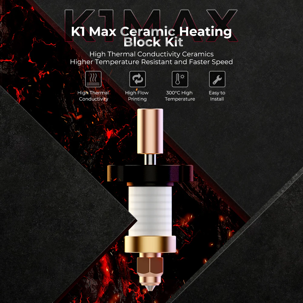 K1 Max Ceramic Heating Block Kit