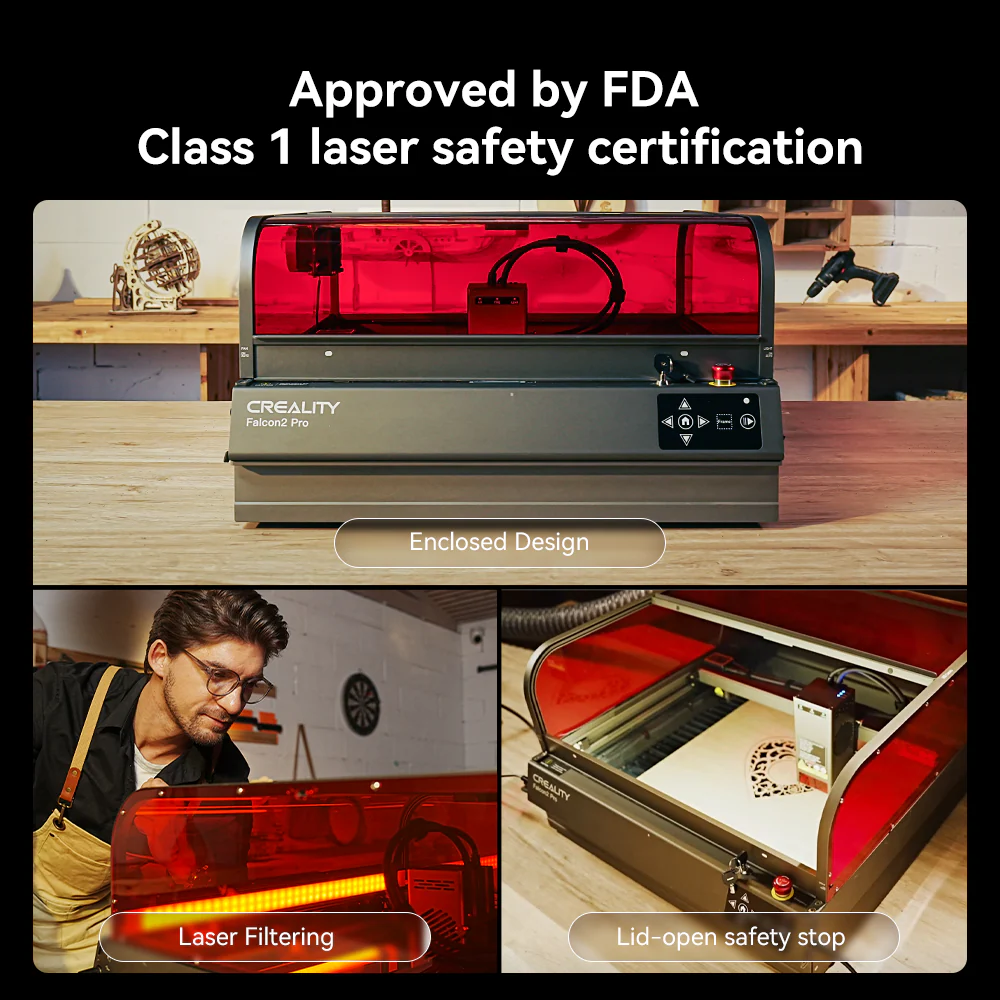 Falcon2 Pro 60W Pro-safe Laser Engraver & Cutter 3 Falcon2 Pro 60W Pro-safe Laser Engraver & Cutter