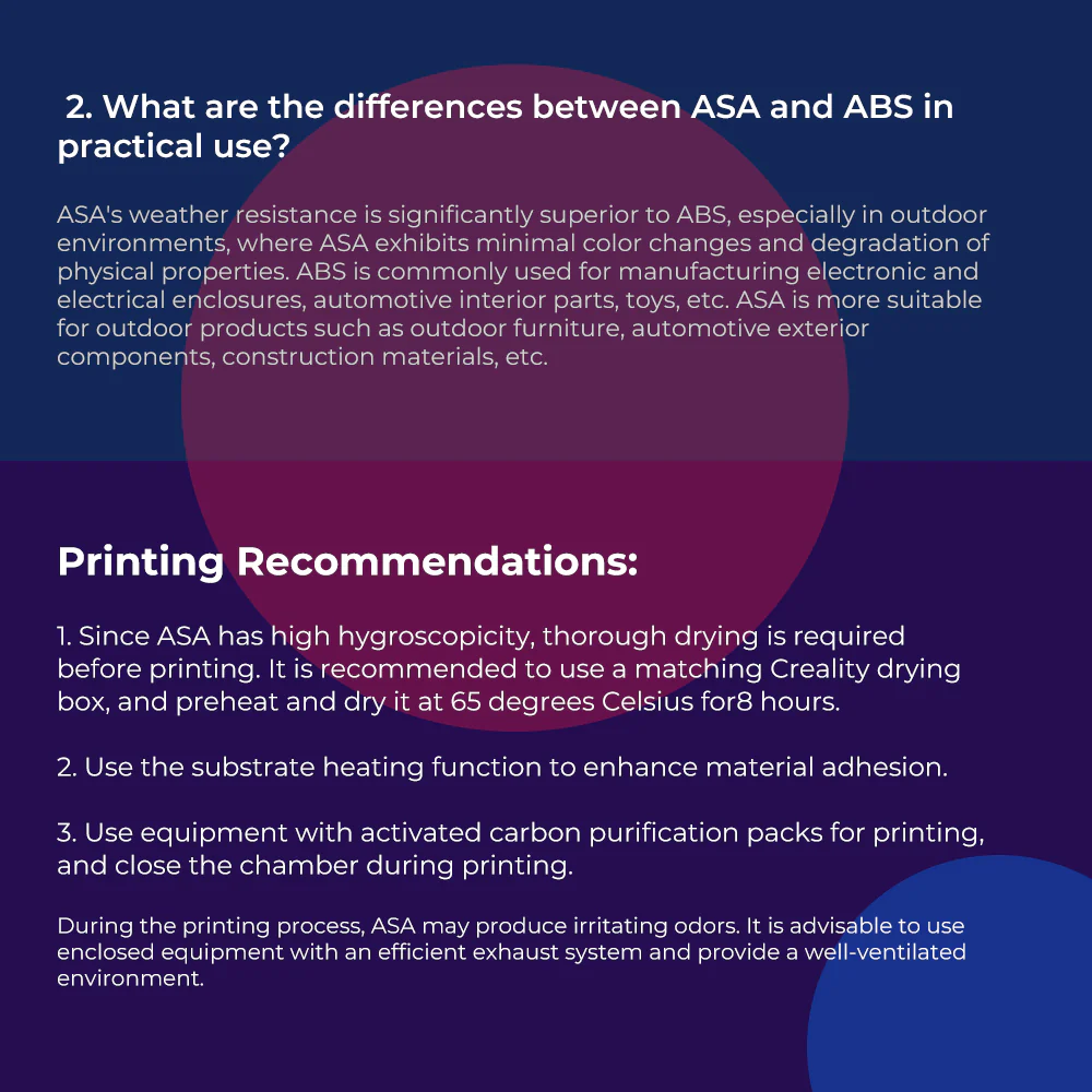 Creality HP ASA 3D Printing Filament 8 Creality HP ASA 3D Printing Filament
