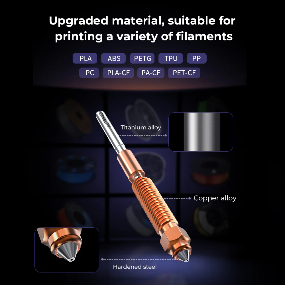 "Unicorn" Quick-Swap Nozzle Kit for K1C/Ender-3 V3/Ender-3 V3 Plus 5 "Unicorn" Quick-Swap Nozzle Kit for K1C/Ender-3 V3/Ender-3 V3 Plus