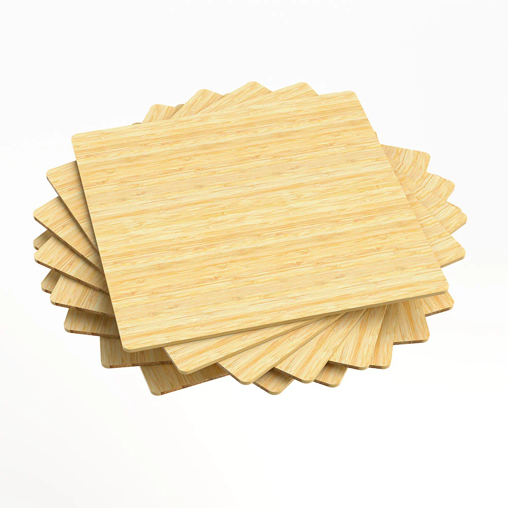 8x8x1/8'' Natural Bamboo Board(10PCS) 3 8x8x1/8'' Natural Bamboo Board(10PCS)